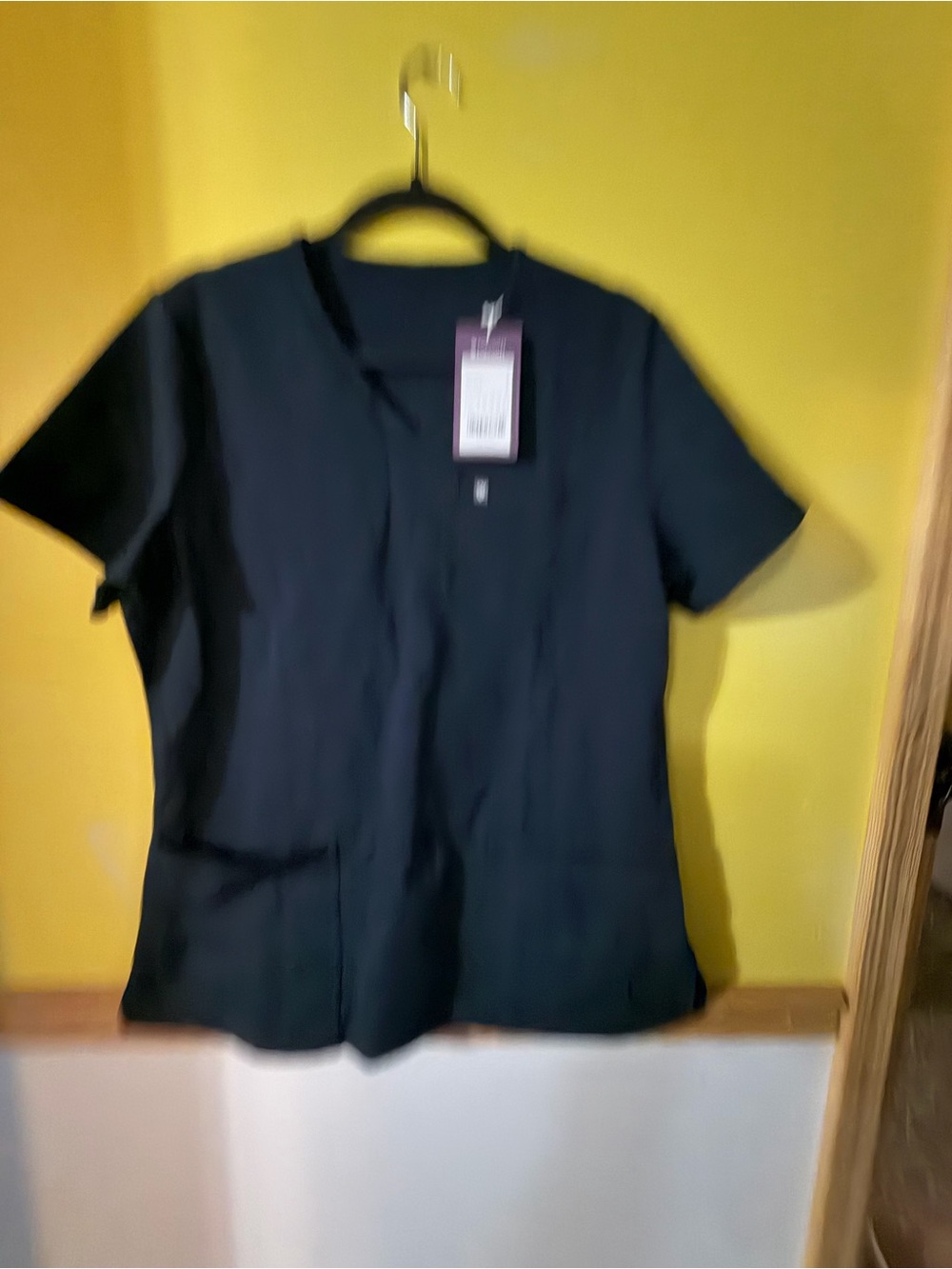 Classic Black V-Neck Short Sleeve Women's Top